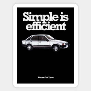 FORD ESCORT - SIMPLE IS EFFICIENT Sticker